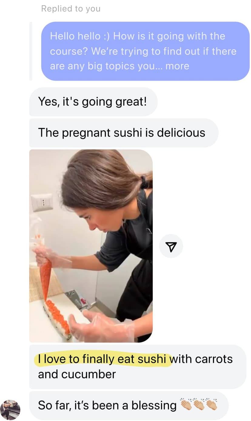 Testimonial message 8