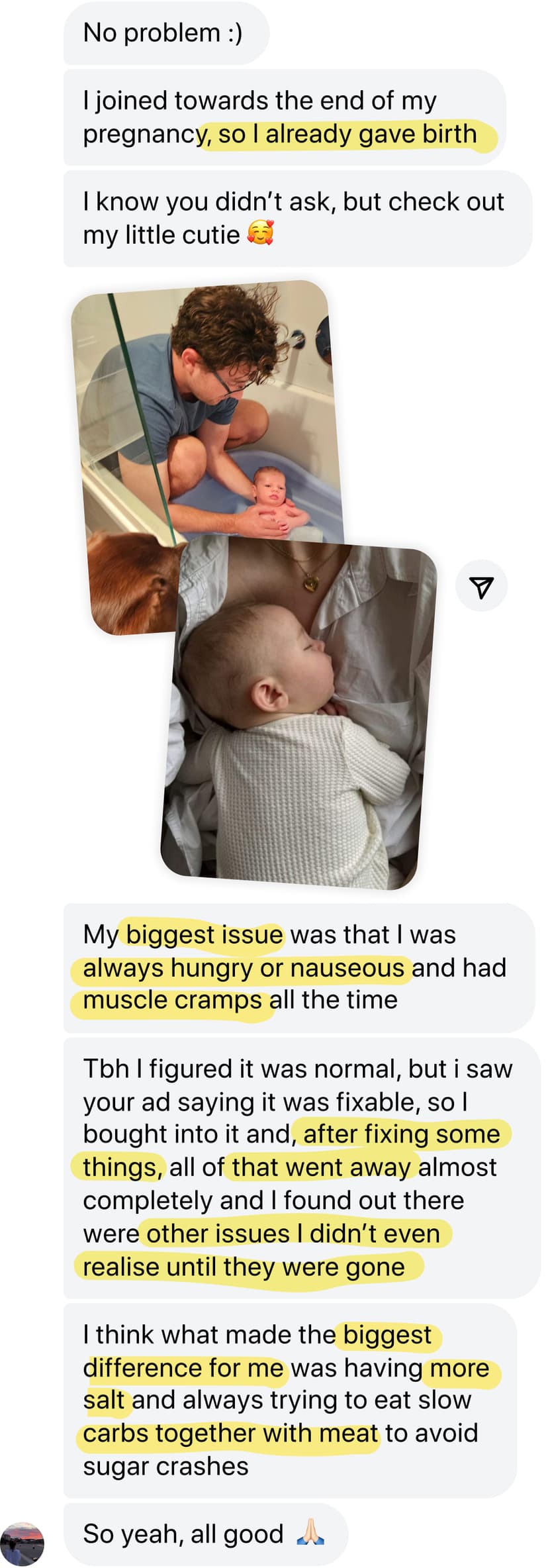 Testimonial message 11